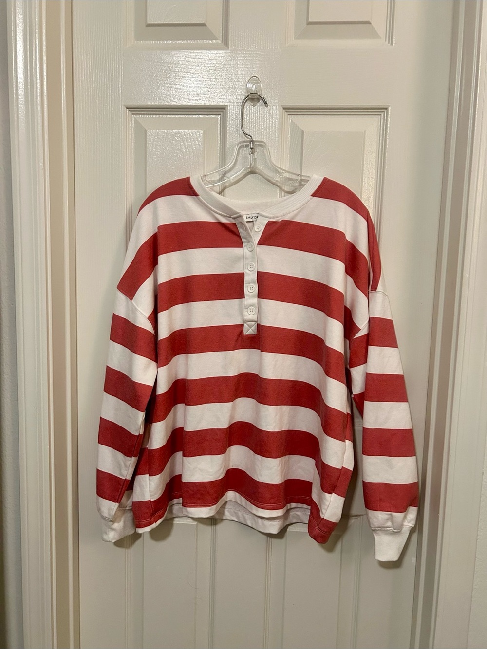 Emily Daniels Stevie Fleece Striped Henley